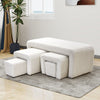 Ottoman Bench Set of 5 Bedroom Window Seat Entryway Footstool for Living Room