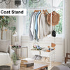 Metal Clothes Rail Rack Garment Hanging Display Stand Open Wardrobe Wheel