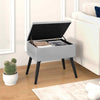3-in-1 Storage Organizer Seat Home Vanity Stool Velvet Storage Stool