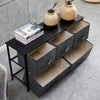 Fabric Cabinets Storage Unit Metal Frame Chest of Drawer Organiser Bedside Table