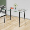 Rectangle Tempered Glass Top Dining Table 120cm Modern Kitchen Furniture Table