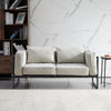 Single/Double/Triple Sofa Armchair Faux Leather Cushion Seat Metal Frame Armrest