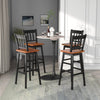 Set of 2 Bar Stools Wooden Counter Height Chair Pub Dining Chairs 360 °Swiveling
