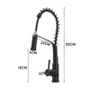 Modern Monobloc Kitchen Mixer Tap with Pull Out Hose Spray Single Lever Black
