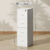 4Drawers Filing Cabinet Lockable Office File Storage Organizer A4 Letter Size