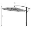 Cantilever Garden Parasol Banana Patio Sun Shade Umbrella with Crank Handle Tilt