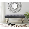 Leather Upholstered Bench Bedroom Entryway End of Bed Bench Accent Indoor Bench