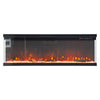 Electric 40 50 60 Inset Fireplace HD Panoramic Media Recessed Fire 3 Sided Glass
