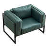 Single/Double/Triple Sofa Armchair Faux Leather Cushion Seat Metal Frame Armrest