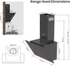 COMFEE' 60cm Angled Cooker Hood Tempered Glass Extractor w/ Touch Screen & LED