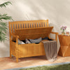 Outdoor Storage Bench Deck Box Patio Wood Storage Bench 125L Storage Seating