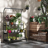 3 Tiered Plant Rack Stand with Hanging Hooks for Indoor Outdoor Use