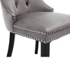 Set of 6 Velvet Dining Chairs High Back Wooden Legs for Home Dining Room Kitchen
