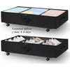 2 Pack 49L Under Bed Storage Box w/Clear Lid, Wheels & Dividers