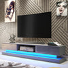 Modern I 180cm I TV Unit I Cabinet I TV Stand I Grey High Gloss Doors I Free LED