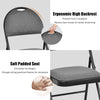 4 PCS Portable Folding Chairs Double Hinged Fabric Dining Chairs W/Footrest