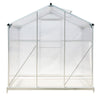 Greenhouse Garden Shed Polycarbonate Walk-In Aluminium Grow House Slid Door Base