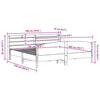 Bed Frame with Headboard White 180x200 King Solid Wood Pine P9N7