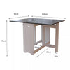 Dining Table and 4 Chairs Set Folding Drop Leaf Butterfly Kitchen DS16 Grey