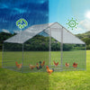 OUTVITA Walk In Chicken Run Large Galvanized Chicken Coop w/ Cover 3 x 2 x 2m