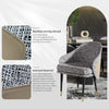 Set of 2 Dining Chairs Linen Padded Seat Chairs Home Office Commercial Furniture