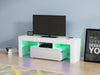 Modern White 130cm TV Unit TV Cabinet Stand High Gloss Door Matt RGB LED Lights