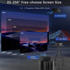 4K Projector 22000LMS 1080P 3D 5G WiFi Bluetooth Video Home Theater 230" Display