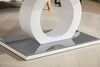 Grey & White Glass Coffee Table Modern & Elegant Gloss Coffee Table With Centre