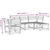5 Piece Garden Set White Solid Wood E1A0