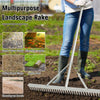 Landscape Rake Heavy-Duty Aluminum Leaf Rake 36-Tine Garden Yard Rake 91 cm Head