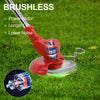 24V Cordless Strimmer Garden Grass Weed Electric Trimmer Edger Tool 2*Batteries