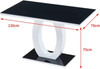 High Gloss Dining Table 120cm Smooth Modern Kitchen Dining Room