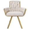 Dining Chairs Set of 4 Velvet Padded Seat 360° Swivel Armchairs Accent Chairs