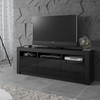 160cm TV Unit Cabinet | Sideboard Cupboard | Black High Gloss Doors | Modern