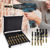 Cobalt Blacksmith Drills 14mm-25mm HSS Reduced Shank Drill Bits 8PCS
