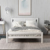 Solid Pine Wood Wooden Bed Frame White Grey Single Double Size Bed 3ft 4ft6
