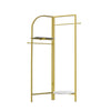 Durable Coat Rack Sturdy Entryway Garment Stand 180-90° Foldable Storage Shelf