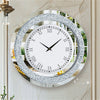 60cm Bling Silver Round Wall Clock Sparkle Twinkle Shining Mirrored Wall Clock