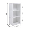 3 Cube Wooden Bamboo Bookcase Bookshelf Storage Unit Bookcase Display Stand