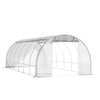 6 x 3 x 2 m Polytunnel Greenhouse Pollytunnel Tent w/ Metal Frame White