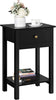 Bedside Cabinet with Drawer Wooden Nightstand with Shelf Bedside Table Bedroom