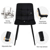 Dining Table and Chairs 4 Set Velvet Padded Seat Dining Kitchen Room Furniture