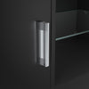 Black High Gloss 150cm TV Stand Cabinet with LED Lights 2 Doors for Living Room
