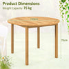 4-Person Large Round Dining Table Outdoor Acacia Wood Patio Bistro Table