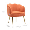 Scallop Back Armchair Cocktail Sofa Accent Seat Living Bedroom Cafe Lounge Sofa
