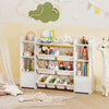 142 cm Large Toy Storage Organizer Toddler Storage Cabinet-White