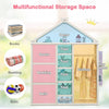 Kids Dress Up Rack Clothing Wardrobe Costume Storage Closet-White