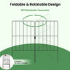 25 Pcs Decorative Garden Fence Rustproof Folding Metal Wire Animal Barrier Black