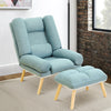 Ergonomic Recliner Chair Lounger Armchair Sleeper Chair w/ Footstool