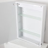 Led Mirror Medicine Cabinet Glass Shelves Waterproof Toiletries Cosmetics Clock